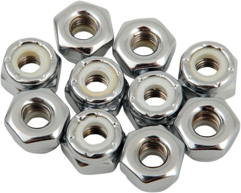 Muttrar insats Drag Specialties 10-32 nylon krom (10-pack)