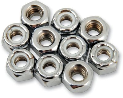 Muttrar insats Drag Specialties 1/4-20 nylon krom (10-pack)