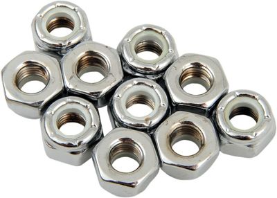 Muttrar insats Drag Specialties 1/4-28 nylon krom (10-pack)