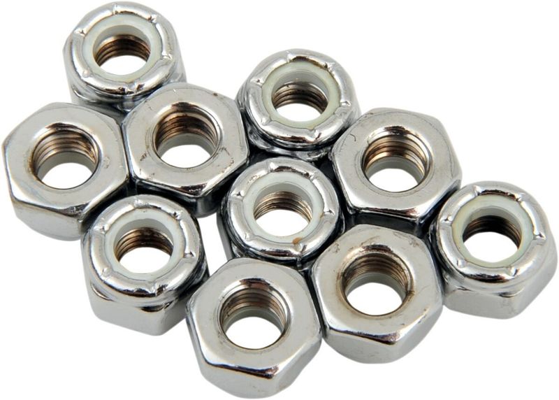Muttrar insats Drag Specialties 1/4-28 nylon krom (10-pack)