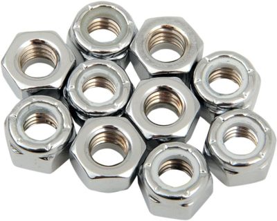 Muttrar insats Drag Specialties 5/16-18 nylon krom (10-pack)