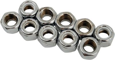 Muttrar insats Drag Specialties 5/16-24 nylon krom (10-pack)