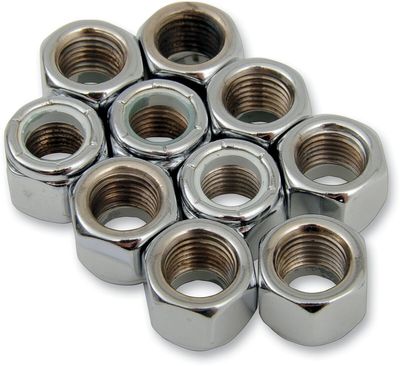Muttrar insats Drag Specialties 3/8-24 nylon krom (10-pack)