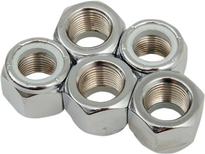 Muttrar insats Drag Specialties 5/8-18 nylon krom (5-pack)