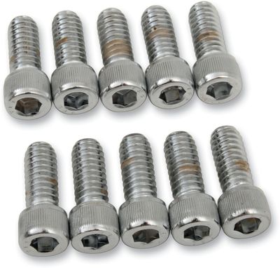 Insexskruvar Drag Specialties 1/4-20X0.625 1/4-20 räfflad krom (10-pack)