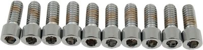 Insexskruvar Drag Specialties 1/4-20X0.625 1/4-20 slät krom (10-pack)