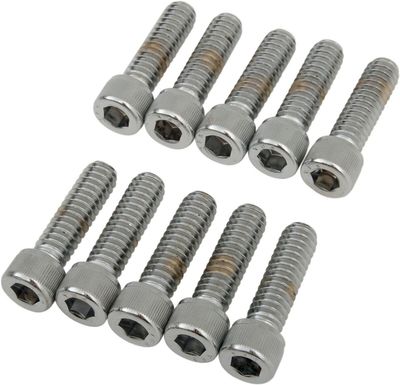 Insexskruvar Drag Specialties 1/4-20X0.875 1/4-20 räfflad krom (10-pack)