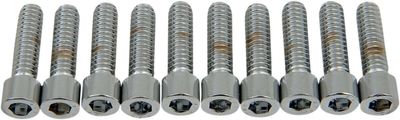 Insexskruvar Drag Specialties 1/4-20X0.875 1/4-20 slät krom (10-pack)