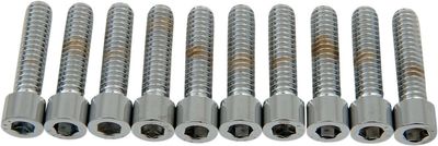 Insexskruvar Drag Specialties 1/4-20X1 1/4-20 slät krom (10-pack)