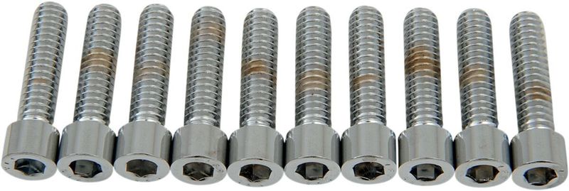Insexskruvar Drag Specialties 1/4-20X1 1/4-20 slät krom (10-pack)