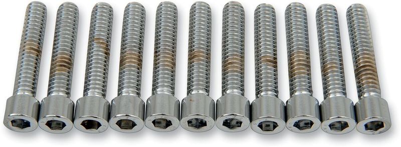 Insexskruvar Drag Specialties 1/4-20X1.25 1/4-20 slät krom (10-pack)