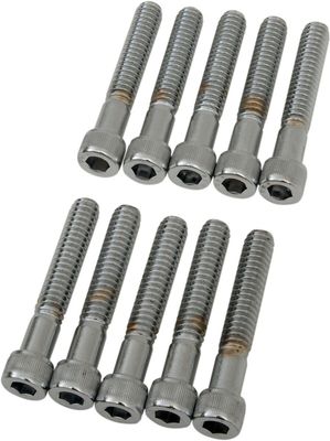 Insexskruvar Drag Specialties 1/4-20X1.5 1/4-20 räfflad krom (10-pack)
