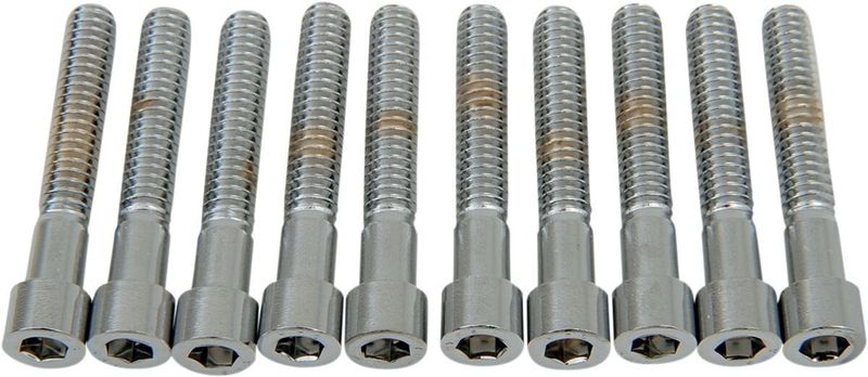 Insexskruvar Drag Specialties 1/4-20X1.5 1/4-20 slät krom (10-pack)