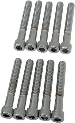 Insexskruvar Drag Specialties 1/4-20X1.75 1/4-20 räfflad krom (10-pack)