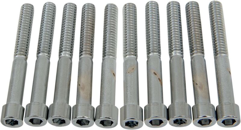 Insexskruvar Drag Specialties 1/4-20X2 1/4-20 slät krom (10-pack)