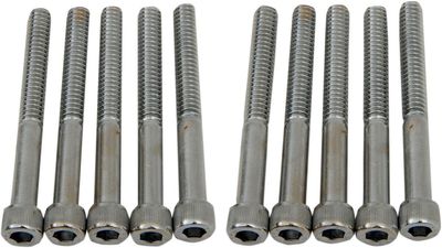 Insexskruvar Drag Specialties 1/4-20X2.25 1/4-20 räfflad krom (10-pack)