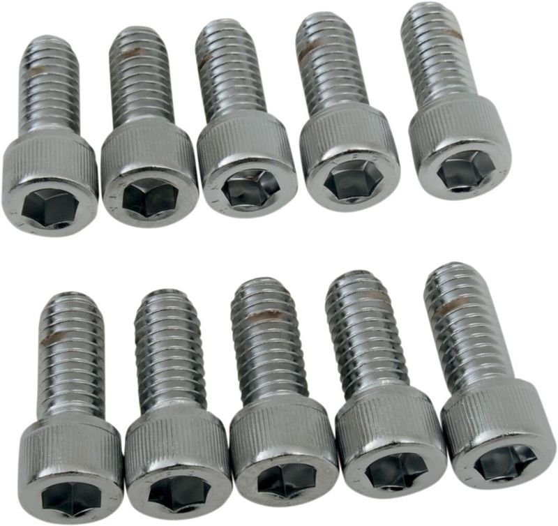 Insexskruvar Drag Specialties 5/16-18X0.75 5/16-18 räfflad krom (10-pack)