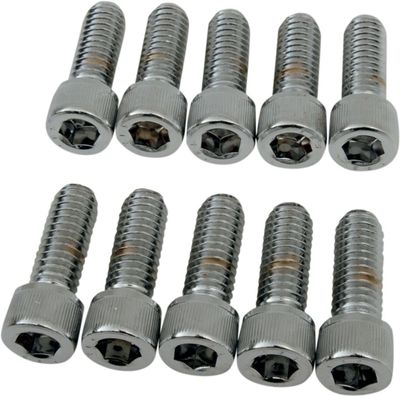 Insexskruvar Drag Specialties 5/16-18X0.875 5/16-18 räfflad krom (10-pack)