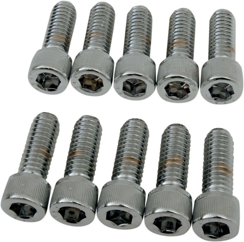 Insexskruvar Drag Specialties 5/16-18X0.875 5/16-18 räfflad krom (10-pack)