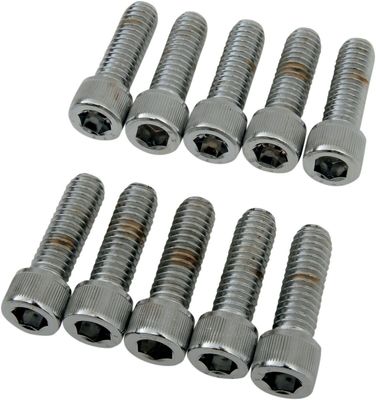 Insexskruvar Drag Specialties 5/16-18X1 5/16-18 räfflad krom (10-pack)
