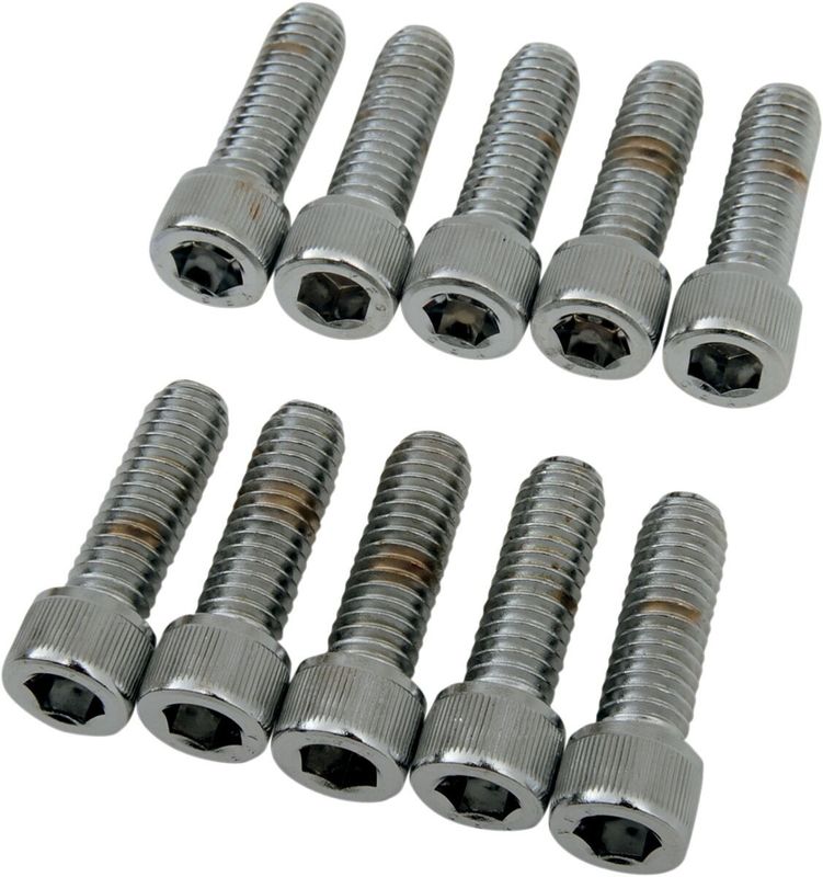 Insexskruvar Drag Specialties 5/16-18X1 5/16-18 räfflad krom (10-pack)