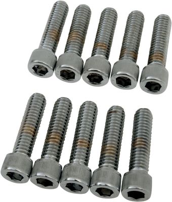Insexskruvar Drag Specialties 5/16-18X1.25 5/16-18X1 räfflad krom (10-pack)
