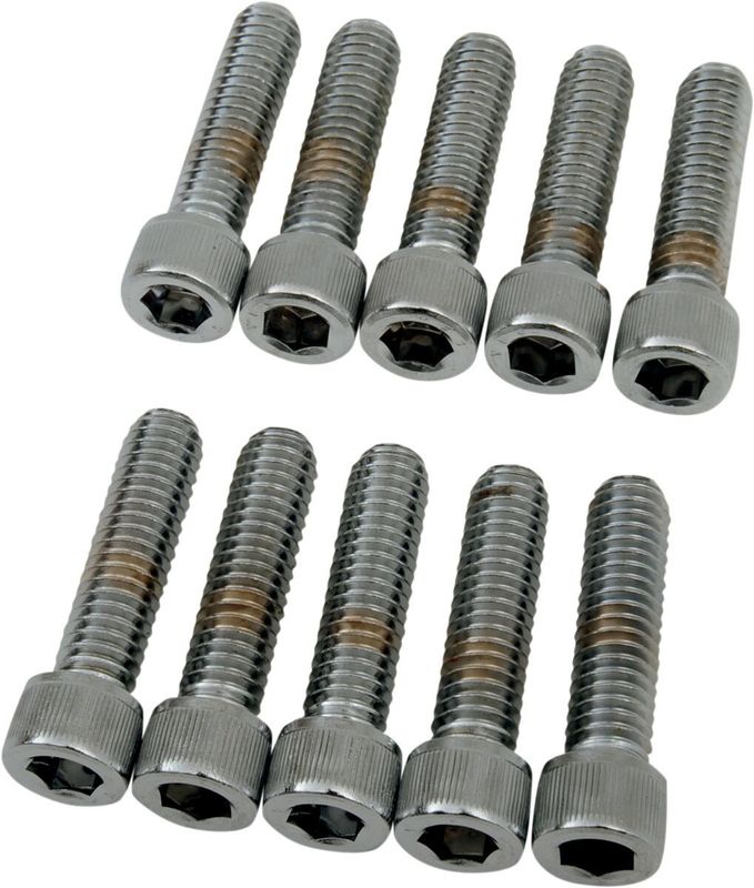 Insexskruvar Drag Specialties 5/16-18X1.25 5/16-18X1 räfflad krom (10-pack)