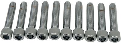 Insexskruvar Drag Specialties 5/16-18X1.5 5/16-18X1 räfflad krom (10-pack)
