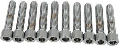 Insexskruvar Drag Specialties 5/16-18X1.5 5/16-18 slät krom (10-pack)