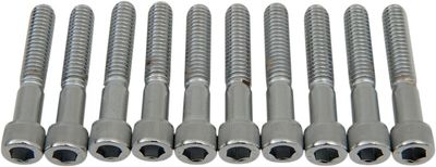 Insexskruvar Drag Specialties 5/16-18X1.75 5/16-18X1 räfflad krom (10-pack)
