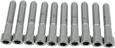 Insexskruvar Drag Specialties 5/16-18X1.75 5/16-18 slät krom (10-pack)