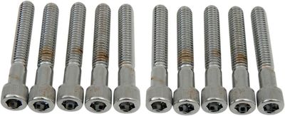 Insexskruvar Drag Specialties 5/16-18X2 5/16-18 räfflad krom (10-pack)