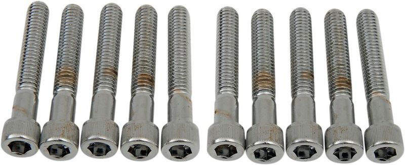 Insexskruvar Drag Specialties 5/16-18X2 5/16-18 räfflad krom (10-pack)