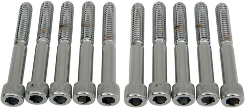 Insexskruvar Drag Specialties 5/16-18X2.25 5/16-18X2 räfflad krom (10-pack)