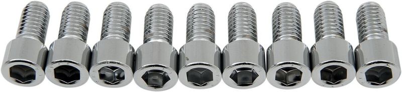 Insexskruvar Drag Specialties 3/8-16X0.75 3/8-16 slät krom (10-pack)