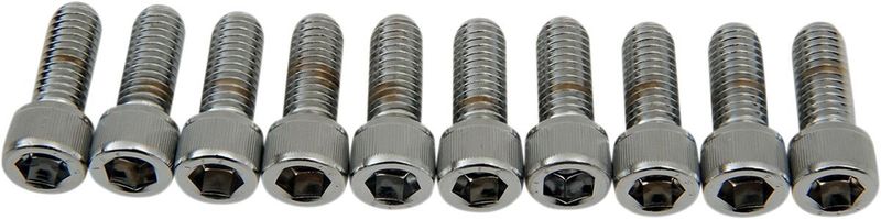 Insexskruvar Drag Specialties 3/8-16X1 3/8-16 räfflad krom (10-pack)