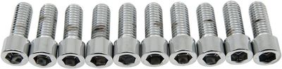 Insexskruvar Drag Specialties 3/8-16X1 3/8-16 slät krom (10-pack)