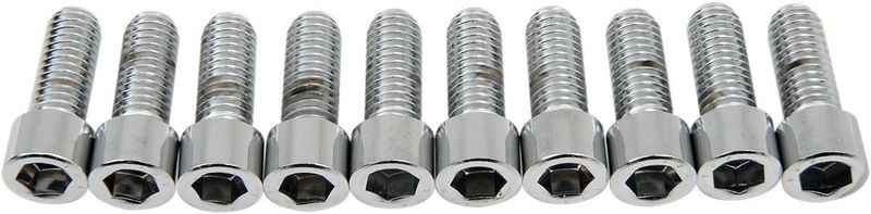 Insexskruvar Drag Specialties 3/8-16X1 3/8-16 slät krom (10-pack)