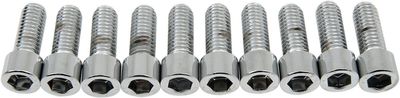 Insexskruvar Drag Specialties 3/8-16X1 3/8-16 slät krom (10-pack)