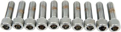 Insexskruvar Drag Specialties 3/8-16X1.25 3/8-16 räfflad krom (10-pack)