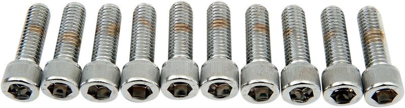 Insexskruvar Drag Specialties 3/8-16X1.25 3/8-16 räfflad krom (10-pack)