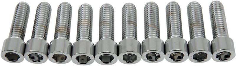 Insexskruvar Drag Specialties 3/8-16X1.25 3/8-16 slät krom (10-pack)