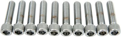 Insexskruvar Drag Specialties 3/8-16X1.5 3/8-16 räfflad krom (10-pack)