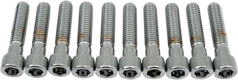 Insexskruvar Drag Specialties 3/8-16X1.75 3/8-16 räfflad krom (10-pack)