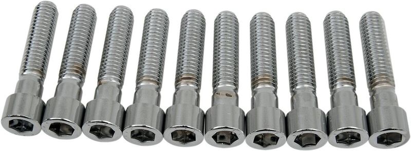 Insexskruvar Drag Specialties 3/8-16X1.75 3/8-16 slät krom (10-pack)