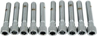 Insexskruvar Drag Specialties 3/8-16X2 3/8-16 räfflad krom (10-pack)