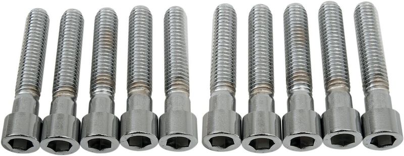Insexskruvar Drag Specialties 3/8-16x2 slät krom 5-pack