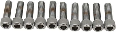 Insexskruvar Drag Specialties Fine 1/4-28X0.75 1/4-28 räfflad krom (10-pack)