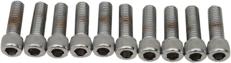 Insexskruvar Drag Specialties Fine 1/4-28X0.75 1/4-28 räfflad krom (10-pack)