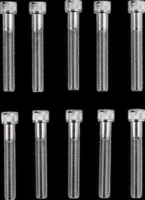 Insexskruvar Drag Specialties Fine 1/4-28X1.75 1/4-28 räfflad krom (10-pack)